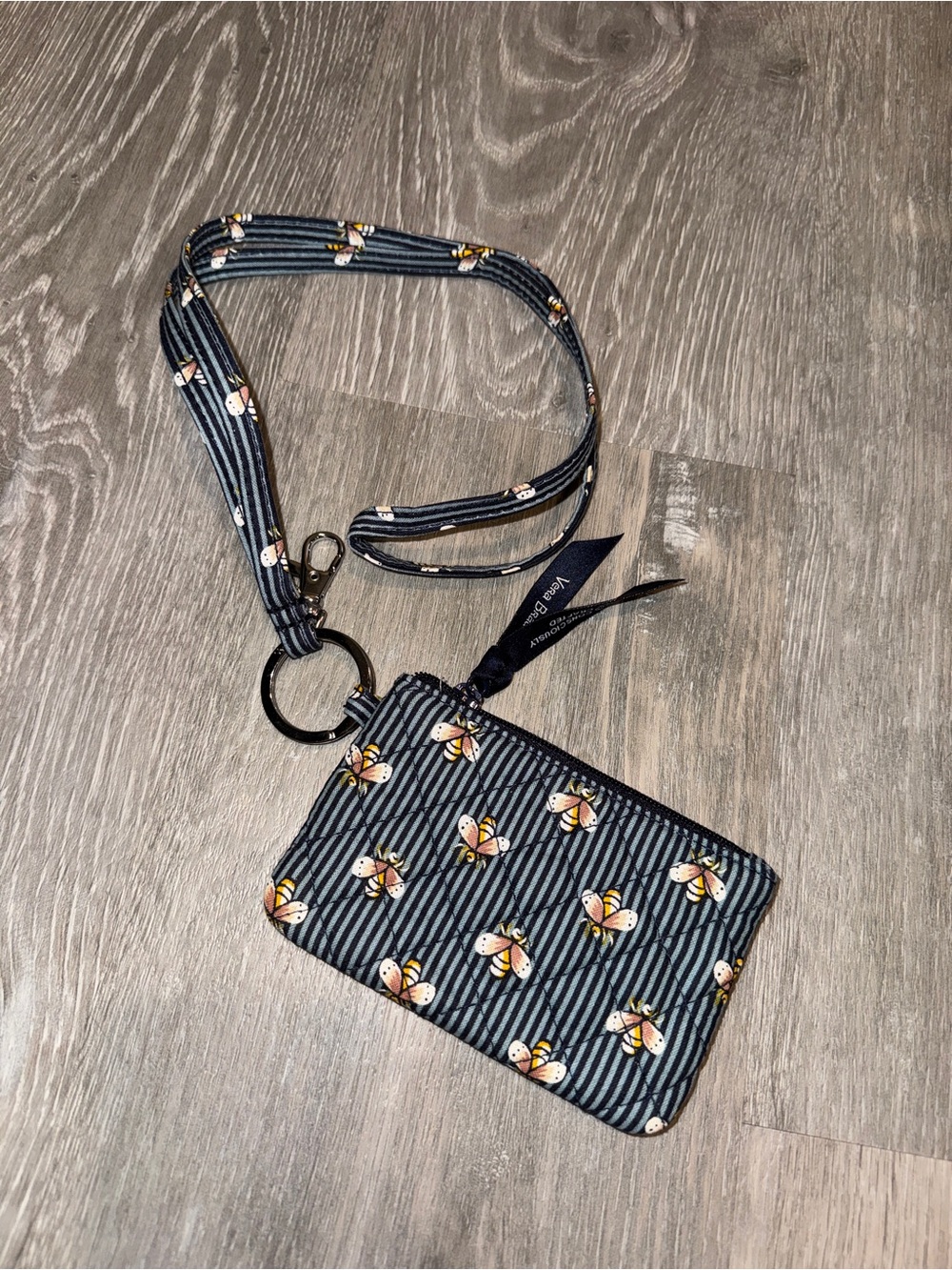 Vera Bradley Bee’s Knees Zip ID Case/Lanyard